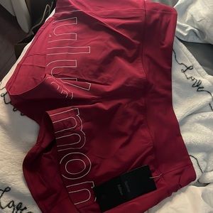 Never worn special edition Lululemon speed up shorts